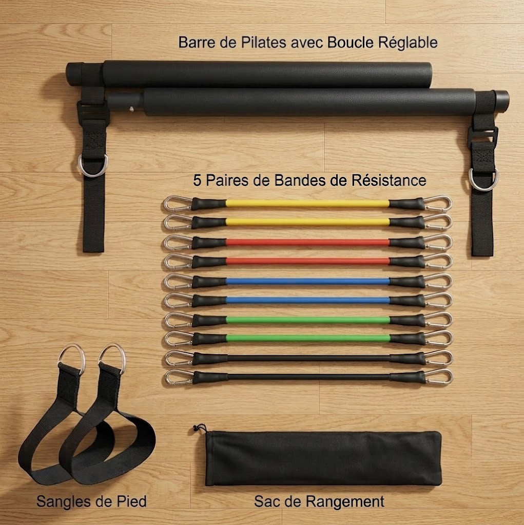 Barre Pilates PIENARO – Kit Reformer Portable Maison